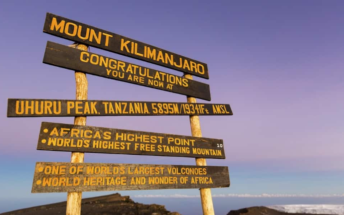 Mt. Kilimanjaro highest point